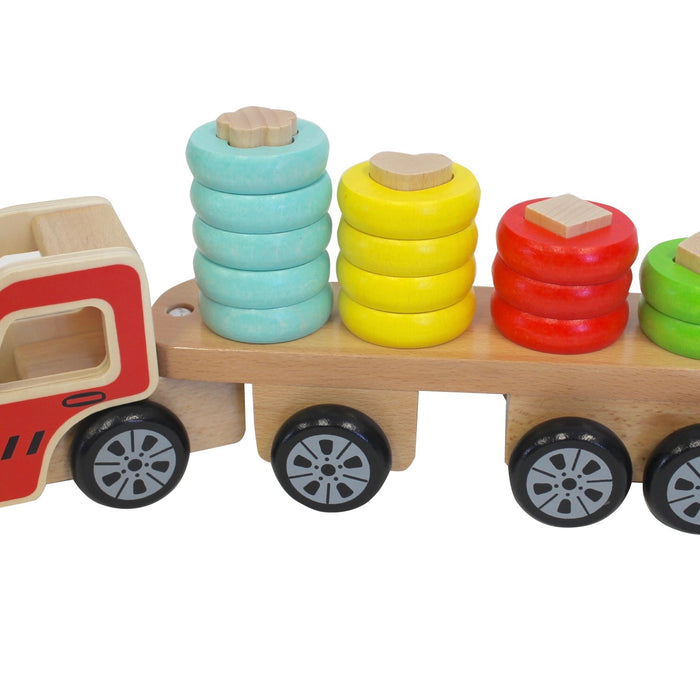 Dicoveroo Wooden Sort and Stack Truck