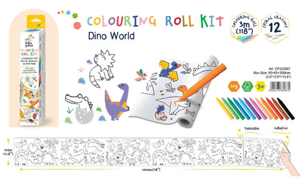 Haku Yoka Colouring Roll Kit - Dino World