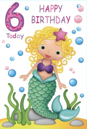 Birthday Card - Age Mermaid Girl_Grandpas Toys Geraldine