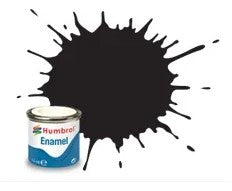 Humbrol Enamel Paint - No.33 Black Matt (14ml)