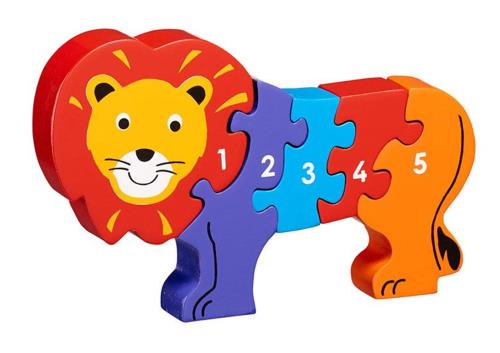 Wooden 1-5 Puzzle - Lion