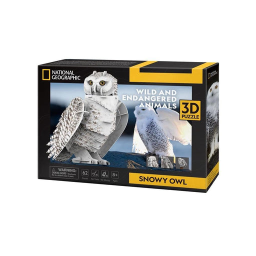 National Geographic Wild and Endangered Animals 3D Puzzle - Snowy Owl
