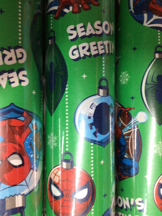 Spiderman Christmas Wrapping Paper (Green)