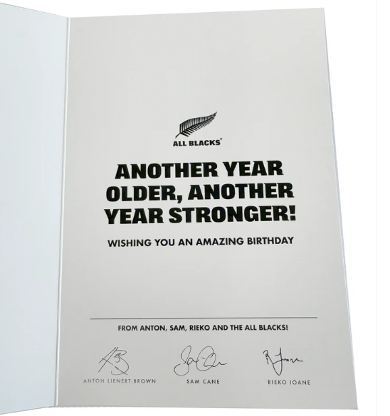 All Blacks Happy Birthday Card