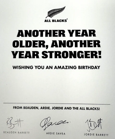 All Blacks Happy Birthday Card