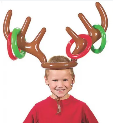 Inflatable Reindeer Antler Ring Toss Game