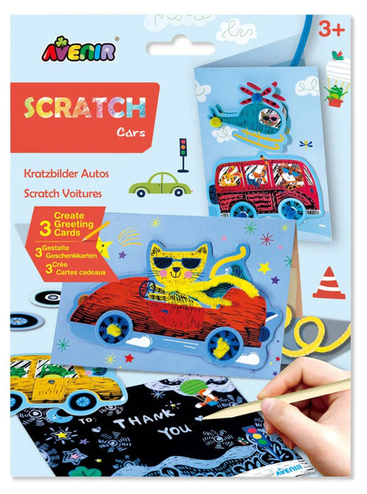 Avenir Scratch Greeting Cards - Car