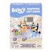 Bluey Shopping List Game packaging with cartoon characters and shopping cart illustration.