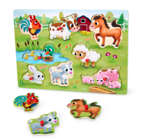 B.Toys Wooden Puzzle - Farm Animal