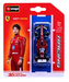Ferrari Formula 1 car model in packaging with driver image on a red and orange background