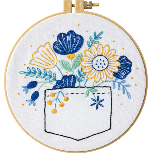 Bucilla Stamped Embroidery Kit - Pocket Full Posies