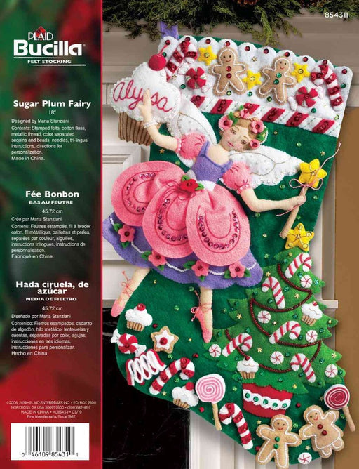 Bucilla Stocking Kit - Sugar Plum Fairy