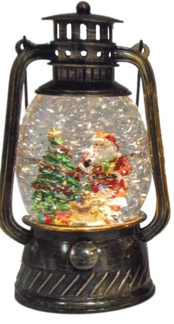 Cotton Candy Lantern Santa & Christmas Tree