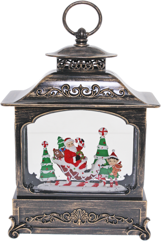 Cotton Candy Lantern - Magical Christmas Musical Lantern Santa & Sleigh