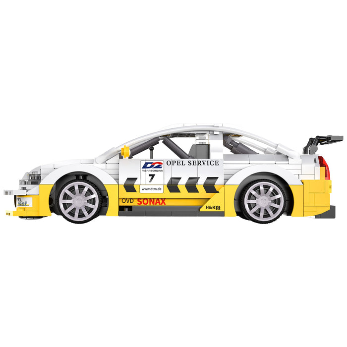 yellow and white building brick car set with dual remote control