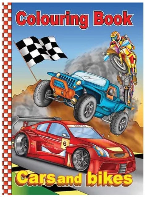 Cars and Bikes Colouring Book