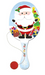 Santa Claus fan with colorful design on a white background