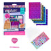 Cool Maker nail art kit with packaging, glitter sheets, and a colorful sticker sheet on a white background.