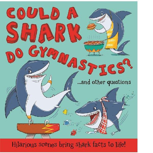 A book about a shark doing gymnastics