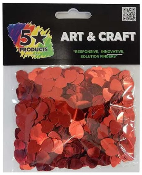 Craft Shapes Red Hearts