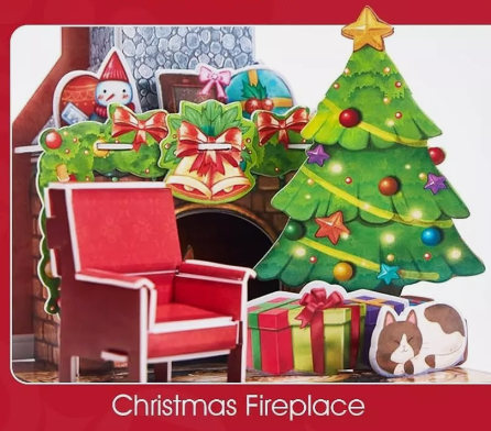 Cubic Fun 3D Puzzle - Christmas Fireplace