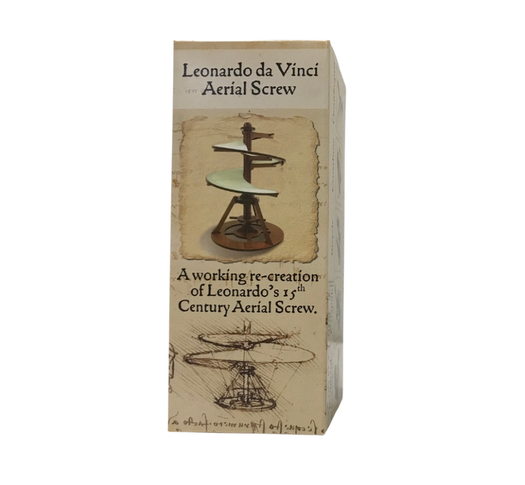 Leonardo da Vinci Aerial Screw Miniature. A working re-creation of Leonardo's 15th Century Aerial Screw.
