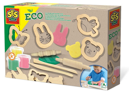 Eco Dough with Wooden Tools