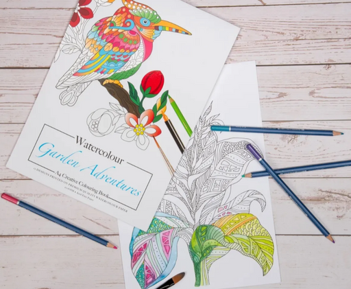 Watercolour Colouring Book - Garden Adventures