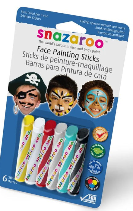Face Paint Sticks Set of 6 - Adventure