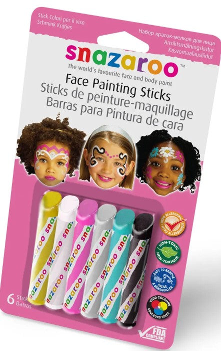 Fantasy Face Paint Sticks - Set of 6 Face Paint Sticks