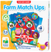 Box of 'Farm Match Ups' game for children featuring farm animals and a barn.