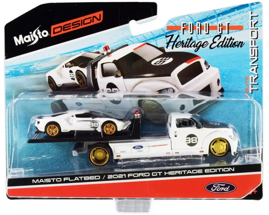 Maisto 1:64 Ford Heritage Series - Flatbed with 2021 Ford GT