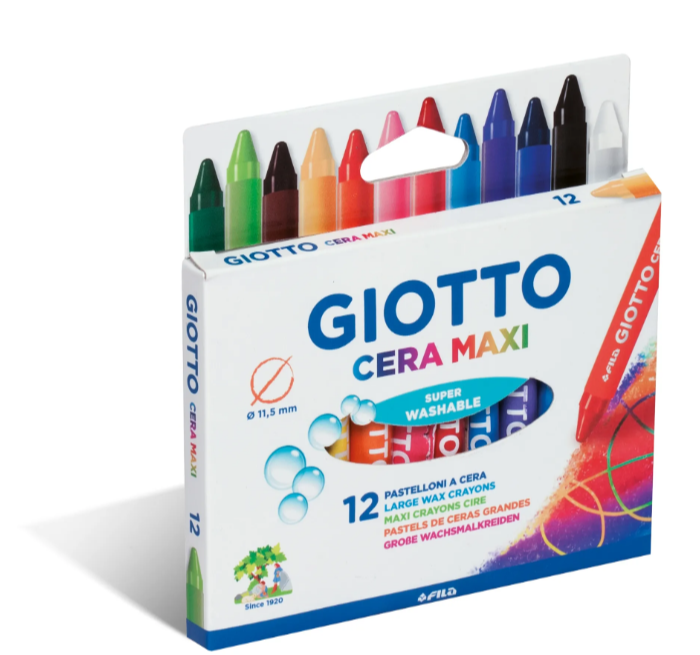 Giotto Cera Maxi Wax Crayons (12)