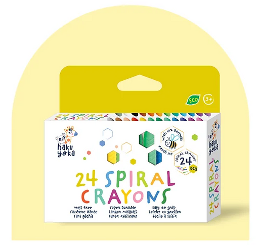 Haku Yoka Spiral Crayons 24 Colours