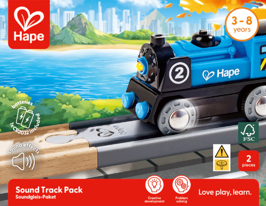 Hape Sound Train Track Grandpas Toys Geraldine