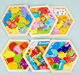 Wooden Hexagon Puzzle - Assortment