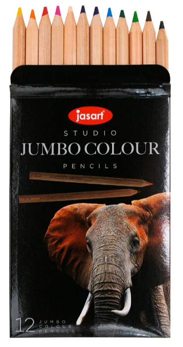 Jasart Studio Jumbo Colour Pencils (12pc)