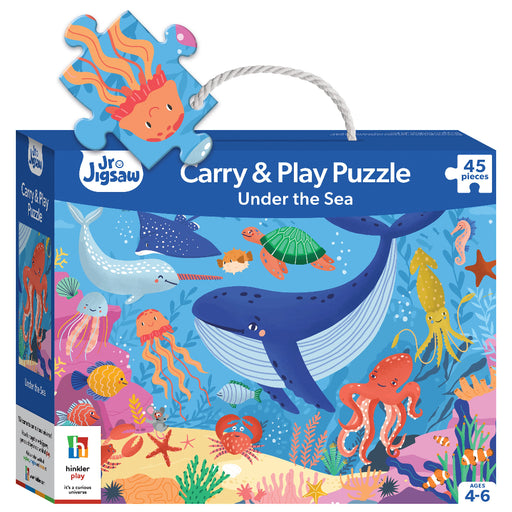 Jr. Jigsaw Carry & Play Puzzle packaging with underwater sea creatures design