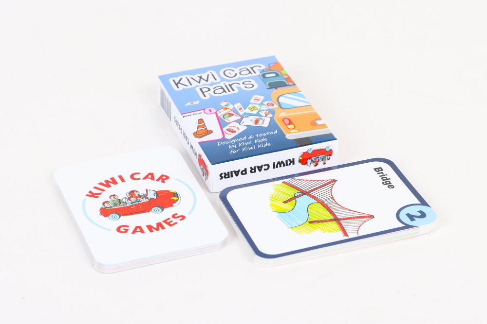 Kiwi Car Pairs. A card game designed and tested by Kiwi Kids for Kiwi Kids