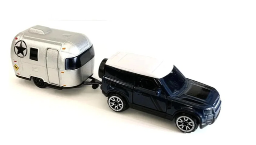 Majorette City Trailers Series Land Rover Defender 90 with Airstream Sport 16