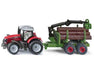 Siku 1134 MF Tractor W Logging Trailer - Grandpas Toys Geraldine 