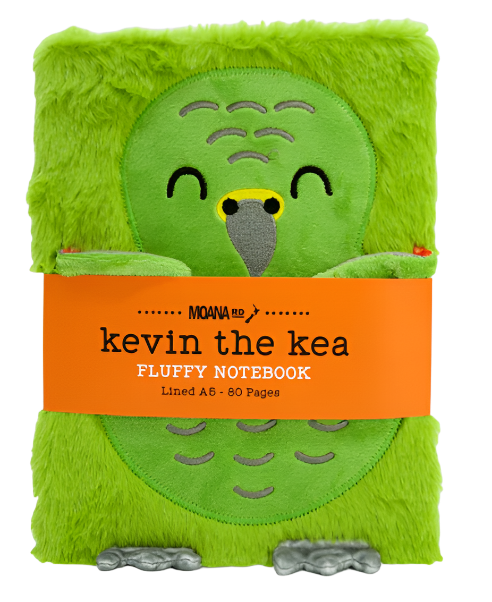 Kevin Notebook Moana Rd Fluffy Notebook - Kevin the Kea- Grandpas Toys Geraldine