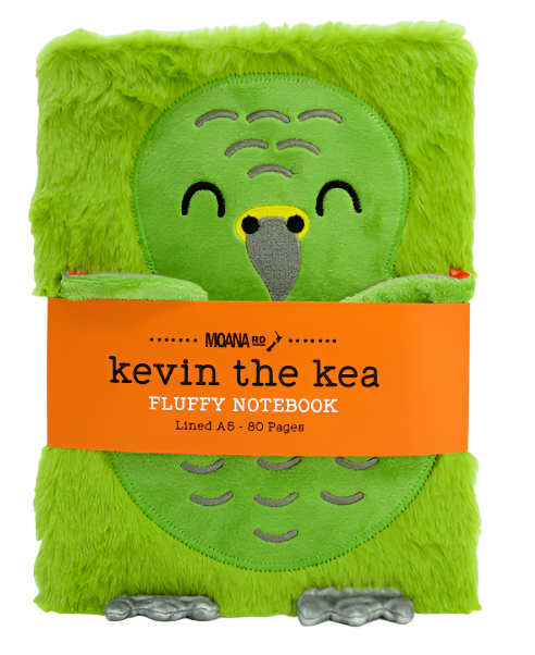 Moana Rd Fluffy Notebook - Kevin the Kea