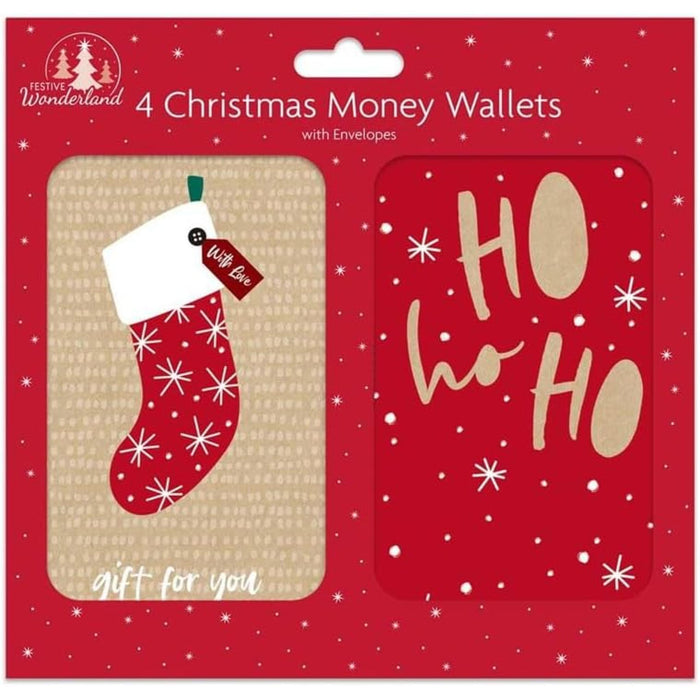 Christmas Money Wallets - Kraft