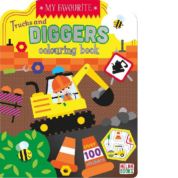 My Favourite Trucks & Diggers Colouring Book