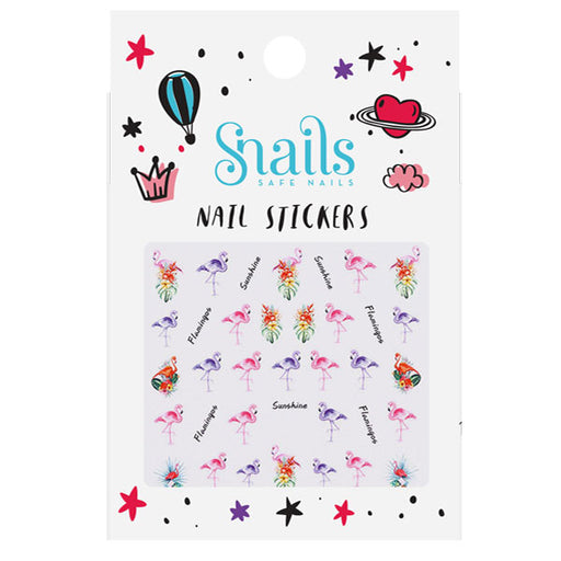 Snails Nail Stickers Flamingo