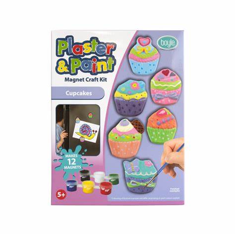 Plaster & Paint Magnet Craft Kit - Cupcakes