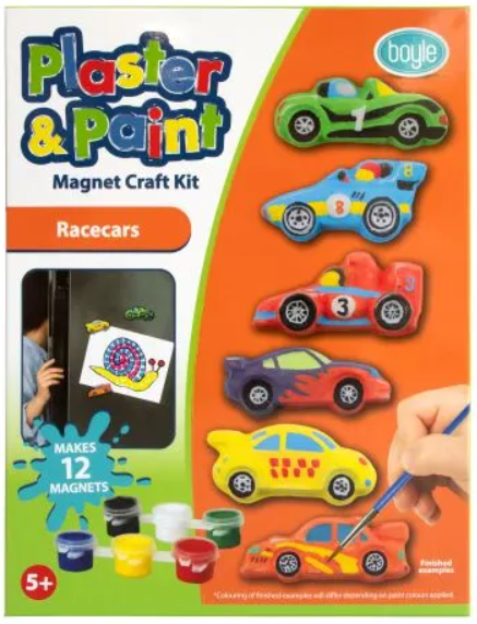 Plaster & Paint Magnet Craft Kit - Racing Cars