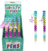 Novelty pens with colorful beads and starfish charm displayed in front of packaging.
