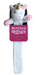 Plush unicorn toy with a pink holder labeled 'Reading Friends Unicorn' on a white background